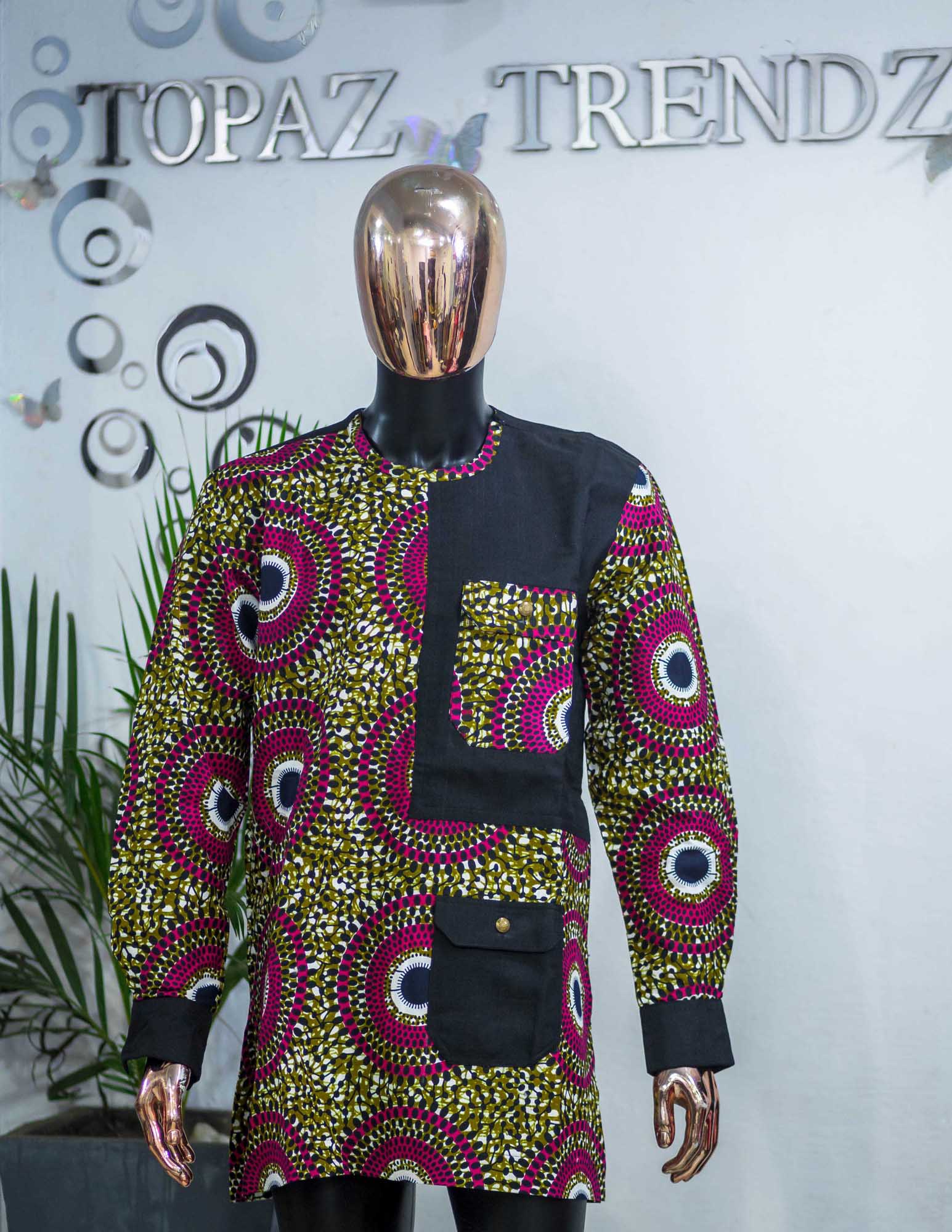 Round neck African print 2